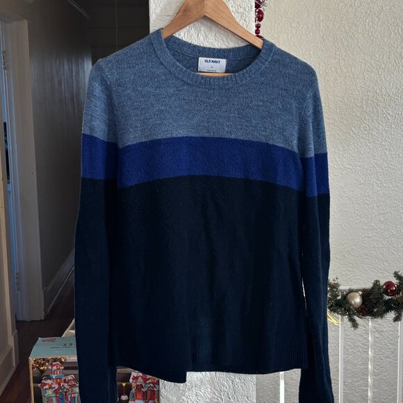 Old Navy Blue Colorblock Sweater, Size Large Tall - Picture 2 of 4
